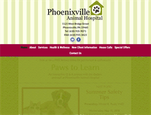 Tablet Screenshot of phoenixvilleanimalhospital.com